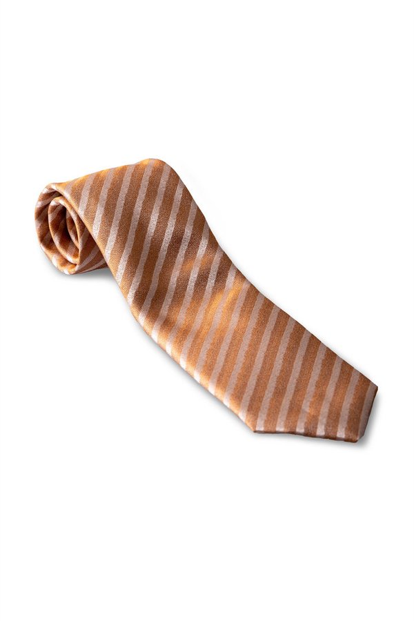 Necktie Nahla caramel - 100% silk