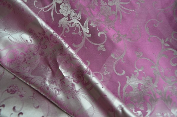 silk fabric  Mantua bright red violet 182x171cm 364g