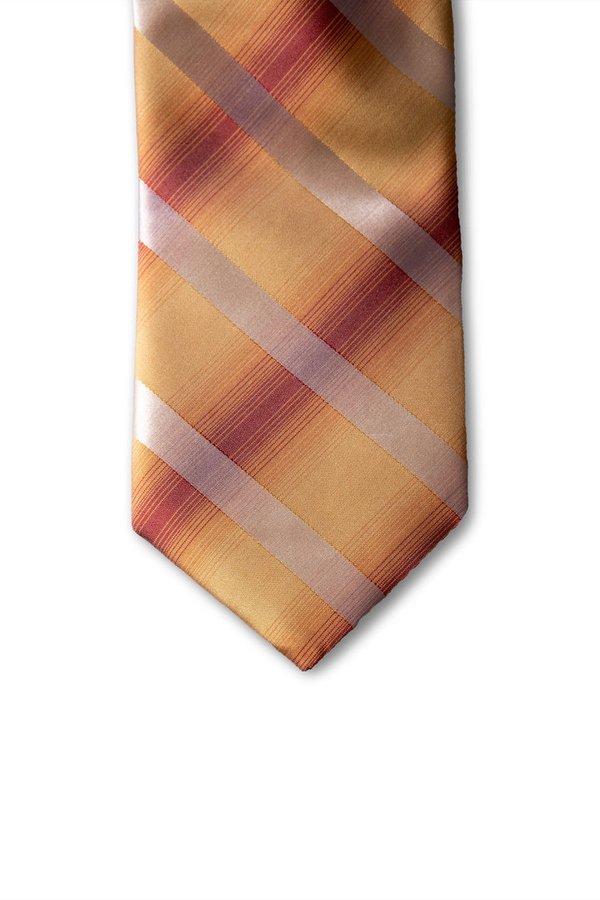Necktie Limb red yellow - 100% silk