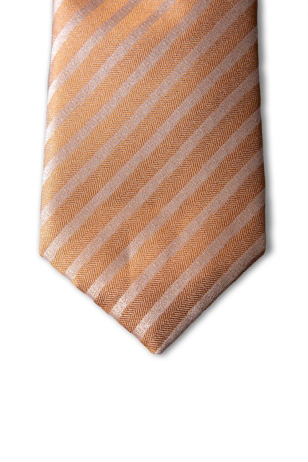 Necktie Nahla caramel - 100% silk