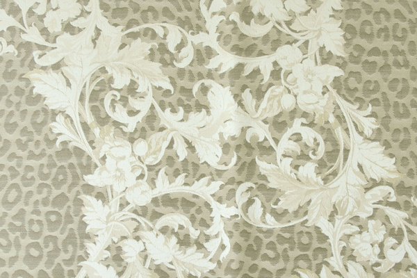 silk fabric Klematis khaki/new wheat 96x169cm 204g