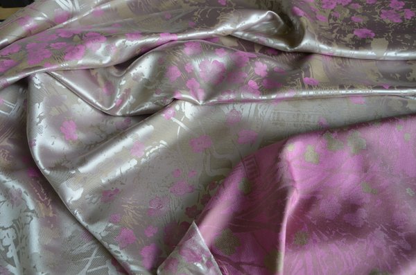 silk fabric Konstantine iron/bright red violet 152x170cm 332g