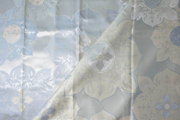 silk fabric Rafia azur/ cortez 156x289cm 590g