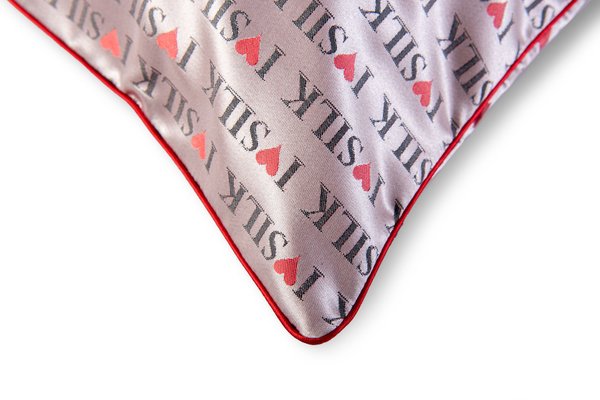 Zierkissenbezug | I love silk ribbon red | Classic | 40x40cm