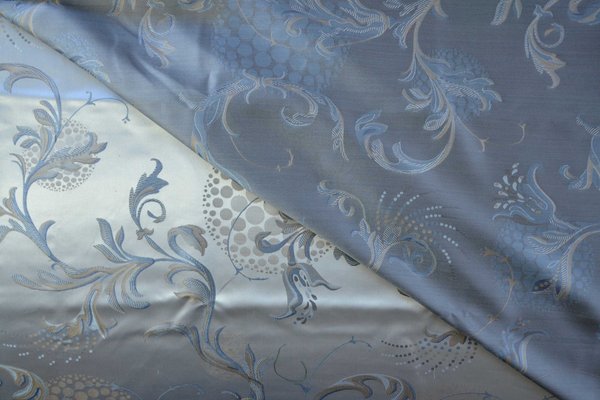 silk fabric Arvilla marine/iron/azur 231x149cm 496g