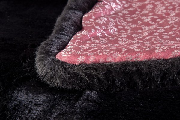 Plaid  with fake fur ,,Fleur" 150x200cm