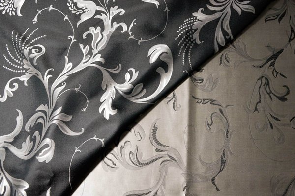 silk fabric Arleena black 300x150cm 560g